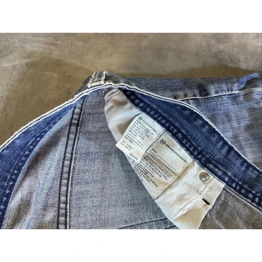 AG Adriano Goldschmied 38x34 Two 2 Pair Of Mens Jeans The Protege Straight Leg